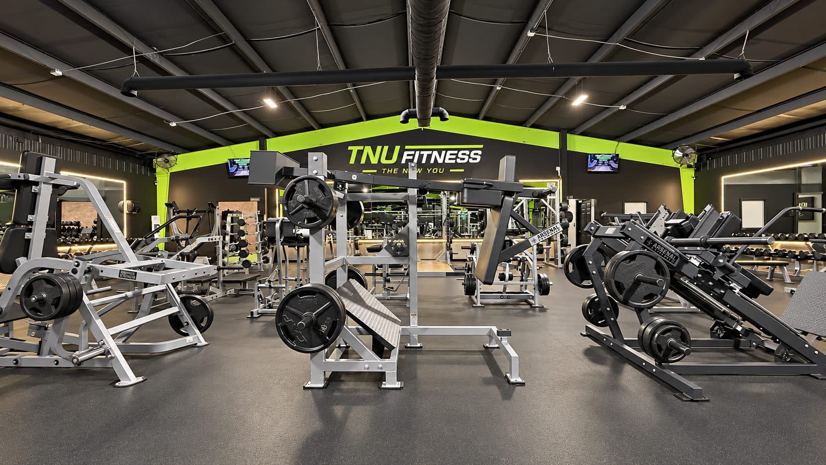The TNU Fitness training floor in Calhoun, GA